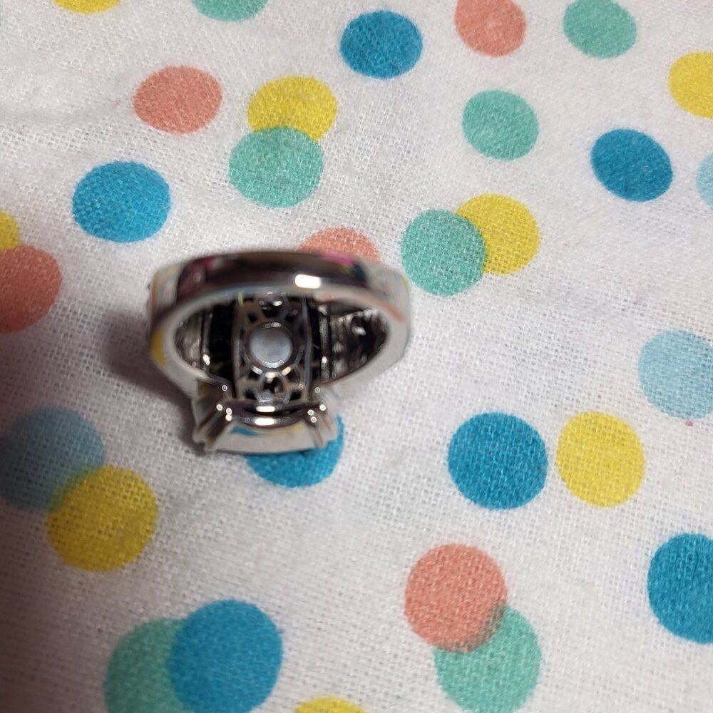 Matrix Silver Shungite Solitaire Copper with Magnet Ring - Picture 5 of 7